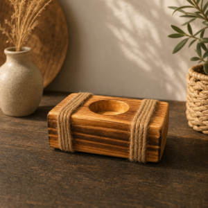 Stoere gebrande waxinehouder