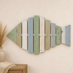 Houten Vis Wandpaneel