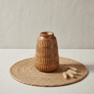 Vaas | Hout | Bruin - 20,5 cm
