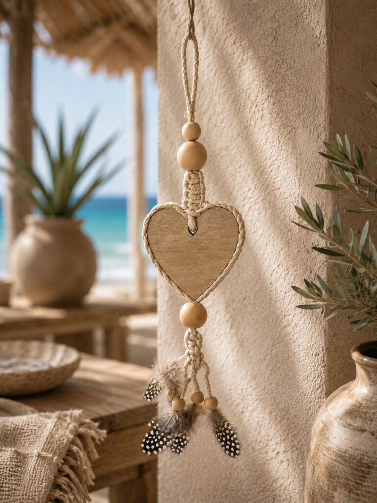 Handgemaakte houten decoratie